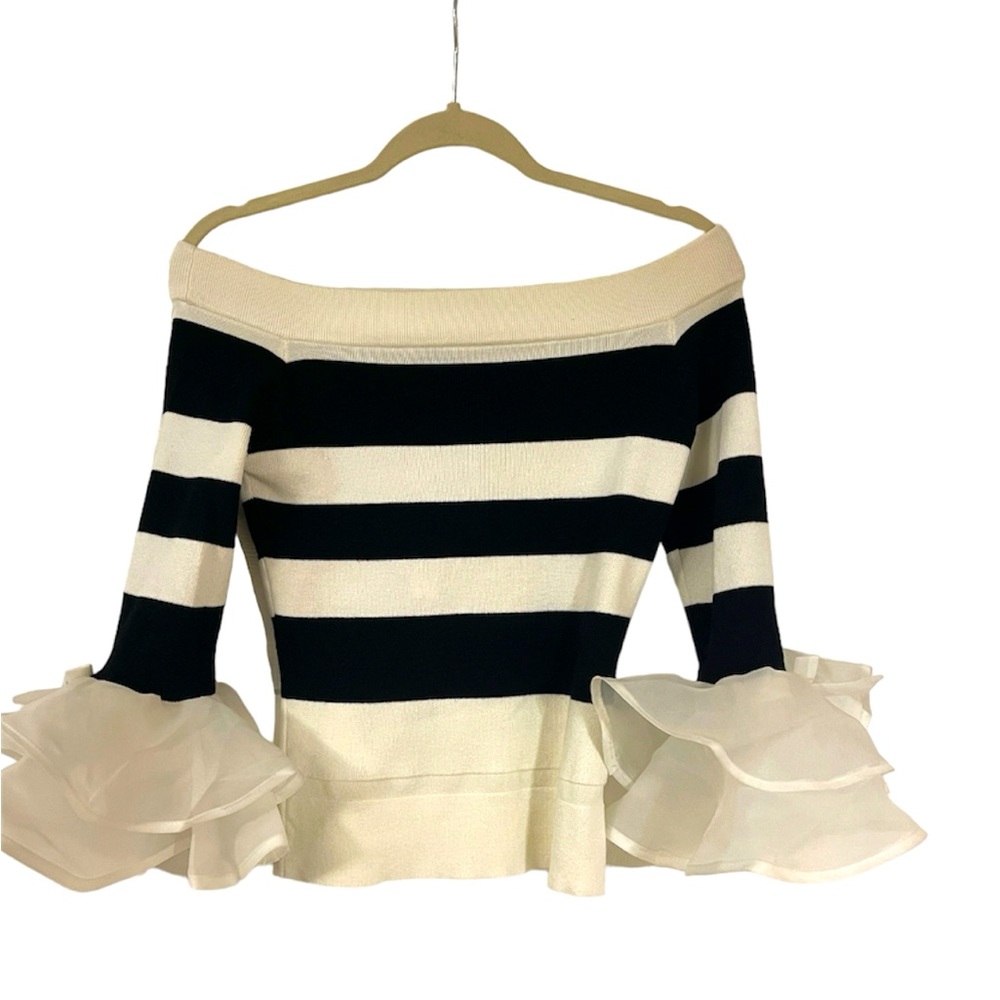 Stripe Black and White Crop Top